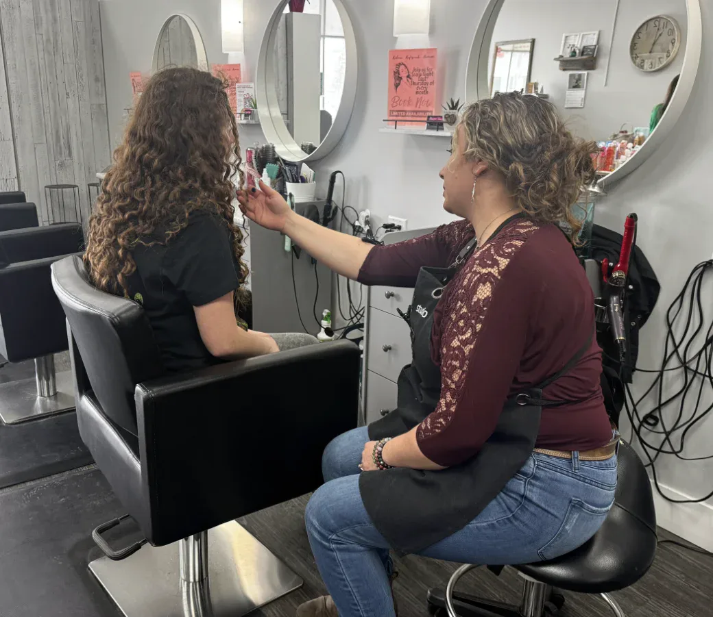 Alexis Initial Curly Hair Assessment at Sharper Image Hair Design in Red Deer